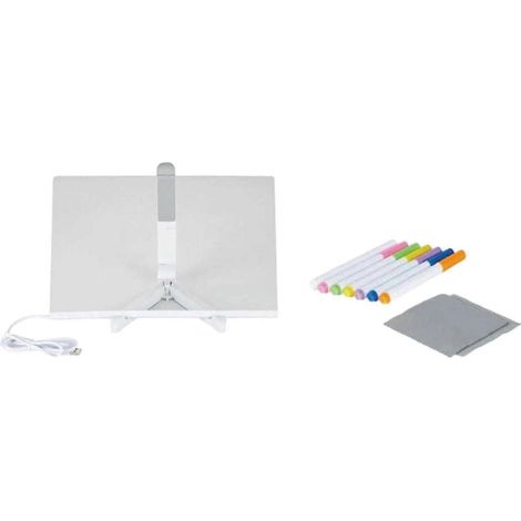 Mehrfarbiges LED-Whiteboard, trocken abwischbare Acryl-Leinwand und 1/7 Stifte für Zuhause und Büro - dwdz-S - siebenfarbige Stifte