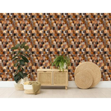 Wallarena Vliestapete Abstrakt Geometrisch Retro für Wohnzimmer und Schlafzimmer, 10 m x 50 cm – inkl. Kleister & Anleitung (1/5)