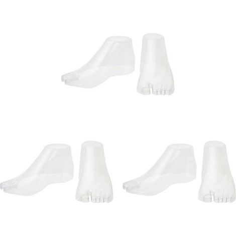 paires d'outils pour modèles de pieds en plastique, extenseur, support de sandale, présentoir à chaussures transparent pour mannequin féminin, présentoir à bijoux (1/5)