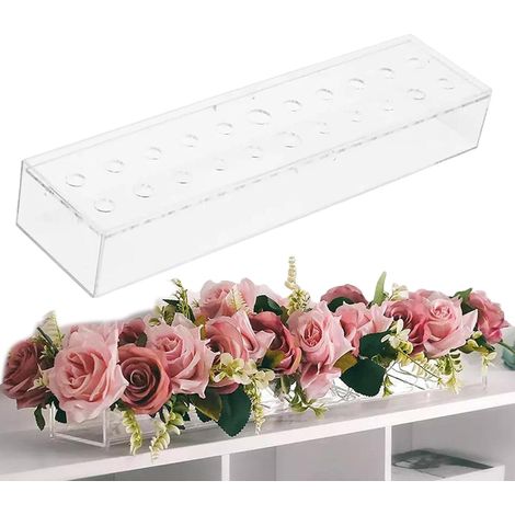 Vase à fleurs en acrylique – Construction épaisse en acrylique, base stable et plate, hydrofuge, forme de facile à nettoyer Pot de fleurs élégant avec une beauté pour la décoration (1/5)