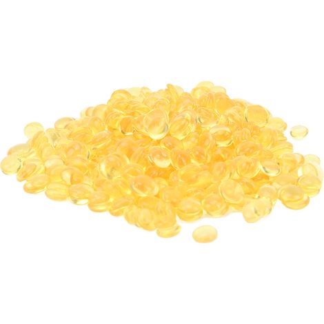 Granulés de colle thermofusible jaunes transparents pour extensions de cheveux (100 g) - Idéal pour la confection de perruques et d'extensions. (1/5)