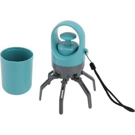 Ramasse-crottes portable pour chien, pratique et facile à utiliser, avec 6 griffes et distributeur de sacs, idéal pour les promenades et les voyages. (1/5)