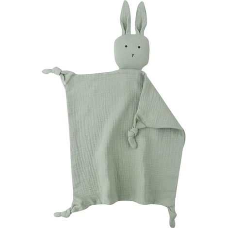 Doudou Lapin - 1 Pièce - Coton Mousseline - Serviette Réconfort - Nouveau-né et Enfant - 45x52cm (1/5)