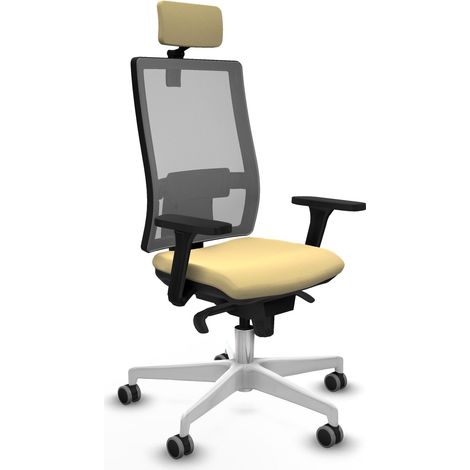 Sedia da ufficio piqueras y crespo Horna crema similpelle