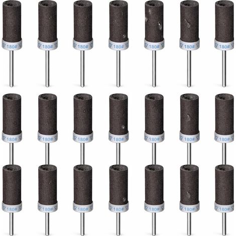 21 Pièces 180 Grains Tambour De Ponçage pour Dremel Outils Rotatifs, Manchons de Ponçage avec Tige de 1/8" pour Polissage et Ponçage (1/5)