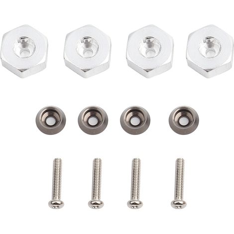 Adaptateur de moyeu hexagonal en alliage d'aluminium 5-12mm pour camion RC WPL 1634 (argent) (1/5)