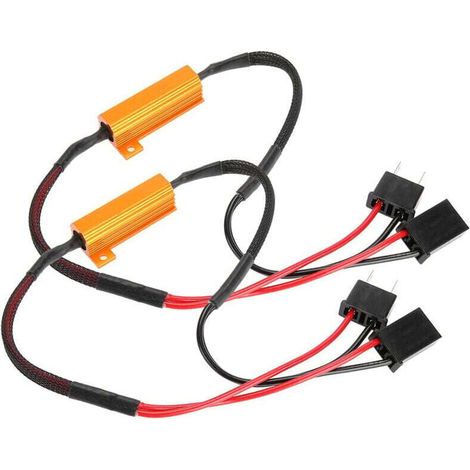 Décodeurs LED de voiture pour phare H7, 2 pièces, Anti Hyper Flash, câblage de résistance de charge sans erreur (1/4)