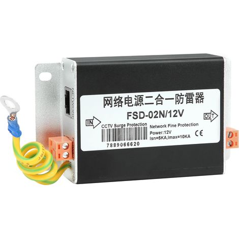 Module de protection réseau 2 en 1 pour parafoudre et vidéosurveillance FSD-02N/12V (1/5)