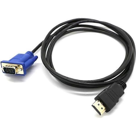 Câble adaptateur compatible HDMI vers VGA, câble adaptateur audio D-sub mâle, convient aux téléviseurs HD, aux moniteurs d'ordinateur, aux PC, aux ordinateurs portables et aux téléviseurs. (1/5)