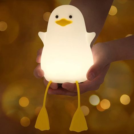 Lámpara de noche con forma de pato para niños: regulable y recargable (1/5)