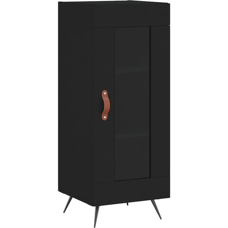 Credenza buffet cassettiera mobile contenitore organizer cucina soggiorno soggiorno 34,5 x 34 x 90 cm multistrato nero 020035905
