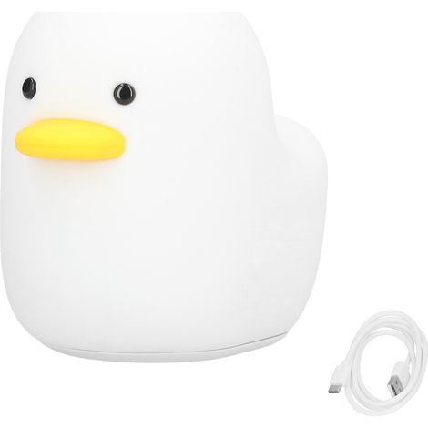 Veilleuse en silicone en forme de canard mignon, lampe de chevet USB avec minuterie pour salon et chambre (1/5)