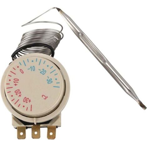 Thermostat Capillaire Congélateur Réfrigérateur AC 250V 16A AC380V Plage -30 à 30 °C (1/4)