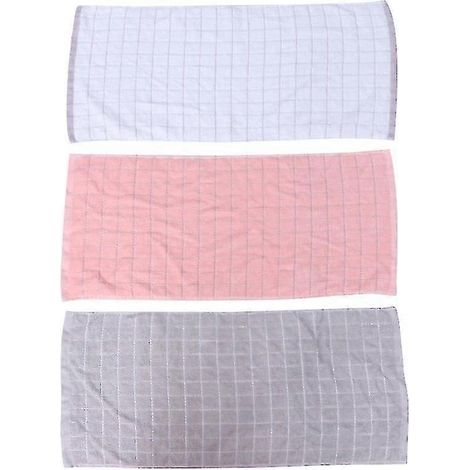 Lot de 3 serviettes de bain en coton jacquard, douces et absorbantes, idéales pour la maison, les hôtels, les salons de coiffure et les cadeaux. (1/5)