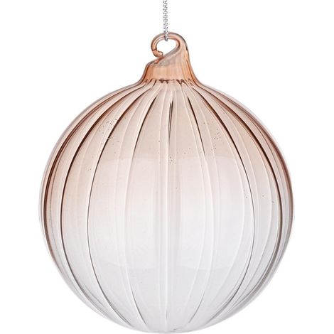 Palline per albero di Natale in vetro "Nuance" beige per decorazioni natalizie -4 sfere da 10 cm (1/4)