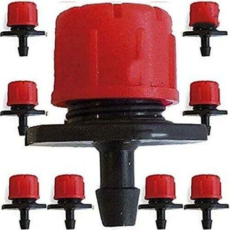 200 x Adjustable Drippers 0 to 70 l/h. Micro Flow Drip Head Irrigation System Kits (1/4)
