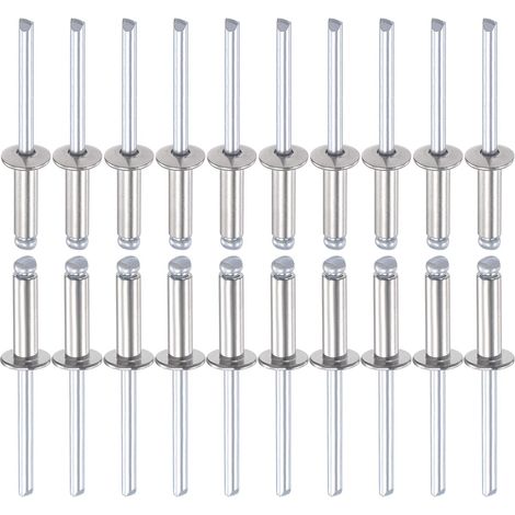5 mm x 16 mm (DxL) Blind Rivets – 100 Pack – Well for Machinery Assembly – 304 Stainless Steel Dome Open End Rivet (1/5)
