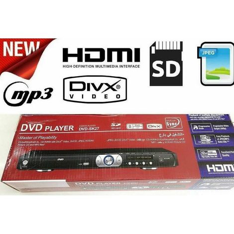 TrAdE Shop Traesio - Lettore Dvd Div Cd Mp3 Usb Hdmi Media Player Telecomando Sd Jpeg -