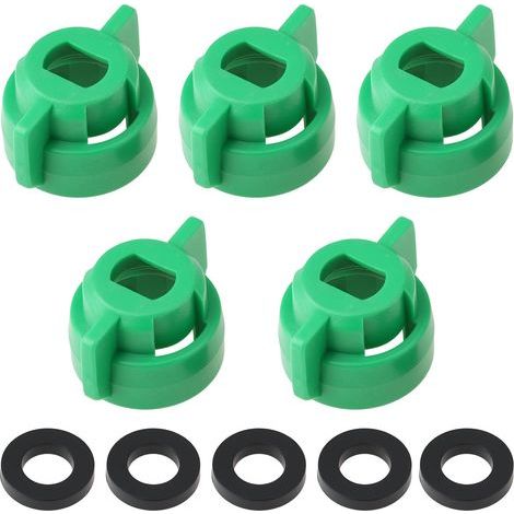 Lot de 5 Capuchons de Buse de Pulvérisation avec Joint pour Pulvérisateur de Machines Agricoles (vert) (1/5)