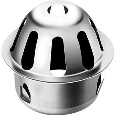 Grille d'évacuation ronde extérieure pour atrium, couvercle de dôme d'évacuation de toit en acier inoxydable, crépine anti-obstruction (50 mm)
