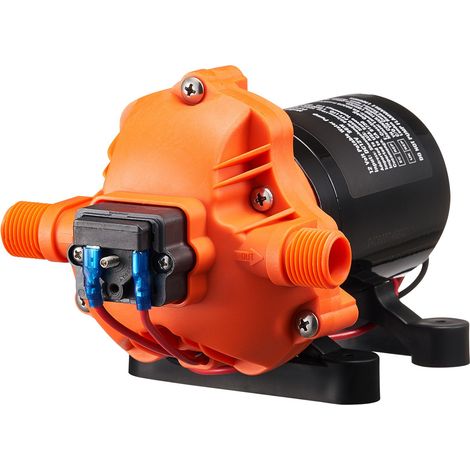 Pompe à membrane 12 V, débit de 11,36 l/min (3 GPM), pompe à eau 12 V CC à 3 chambres avec pressostat automatique, pression réglable de 2,7 à 6,9 bar (40 à 100 PSI), sortie MNPT de 12,7 mm (1/2"). (1/5)