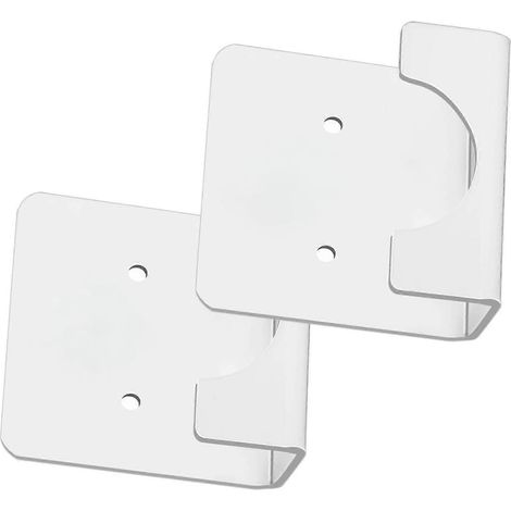 Lot de deux supports adhésifs multi-usages pour tringle à rideau de douche, adaptés à différents espaces, sûrs et pratiques, accessoires de salle de bain blancs. (1/5)