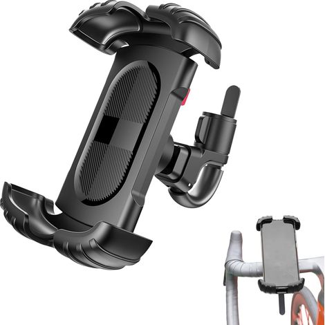 Support Téléphone Moto et Vélo Universel, Rotation 360°, Système Anti-Vibration, Verrouillage Sécurisé, Installation Rapide, Compatibilité avec Smartphones 4.7–6.8 Pouces (1/5)