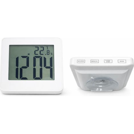 Reloj despertador de cuarzo LCD JB-8209 blanco perfecto
