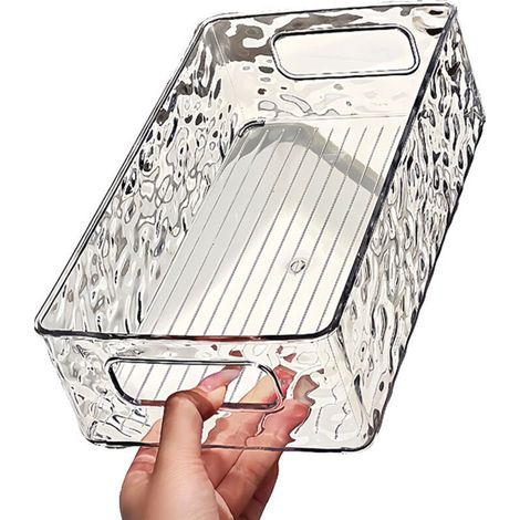 Plateau de rangement de bureau, motif glacier rectangulaire, grande boîte de rangement multifonctionnelle, boîte de rangement de bureau type tiroir, boîte de rangement multifonctionnelle pour accessoi (1/4)