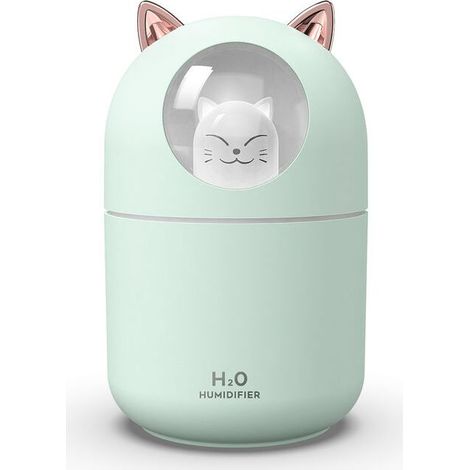 Tigrezy 300 ml Mini humidificateur à ultrasons, fonction de lumière nocturne, muet, convient pour salon, chambre à coucher, bureau, cadeau créatif pour les enfants, les amis et les amoureux (1/5)