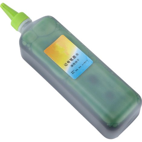 Recharge d'encre Vert Gazon, haute saturation, résistance à la décoloration, imperméable, liquide de remplissage pour marqueurs, teinte vive, longue durée, format économique (1/5)