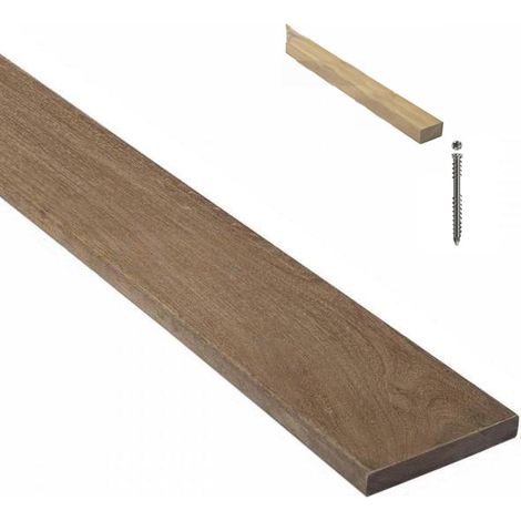 Kit complet terrasse en bois exotique Kebony avec lambourdes et vis - longueur des lames : 2400 mm surface : 30m² (1/5)