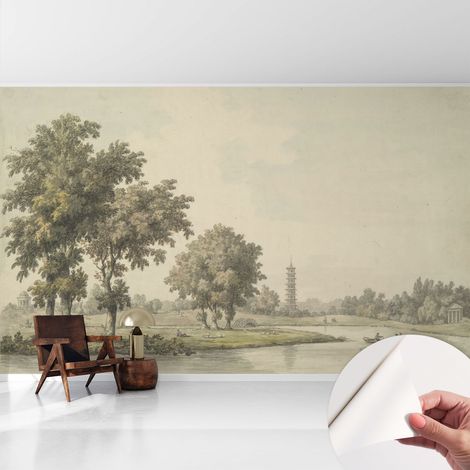 Tapete Selbstklebend - Fototapete mit Motiv - Wandtapete modern - Wandgestaltung Ein ruhiger Park 416x254 cm (1/5)
