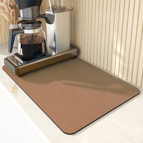 Tapis de séchage absorbant 30 x 40 cm, auto-séchant, antidérapant, pour comptoir, bar, machine à café, set de table, café (1/5)