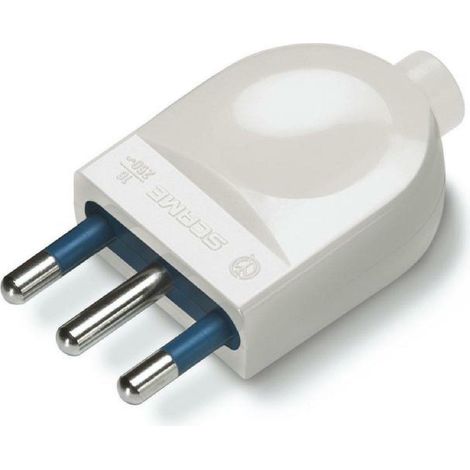 SCAME- SPINA BLUELINE 16A 2P + T 250 V BIANCA
