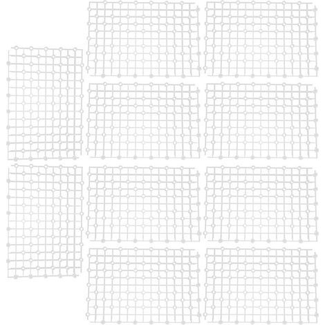 BelleRise – 10 Bodenfilterplatten – Robuster Kunststoff – Aquarium 26 x 17,8 cm – Weiß (1/5)