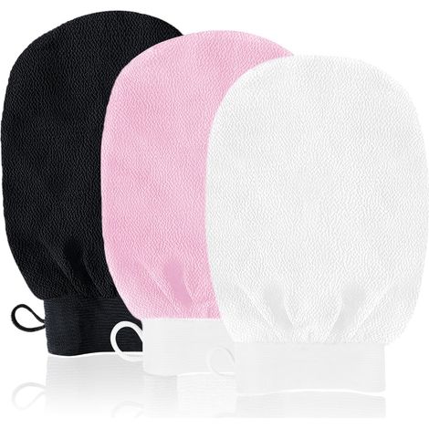 Gant Exfoliant Kessa, 3 Pcs Gant De Crin, Gant Kessa Pour Hammam, Gants de Gommage pour Hommes et Femmes, Gommage naturel Et Efficace, Élimine Les Peaux Mortes Efficacement (1/5)