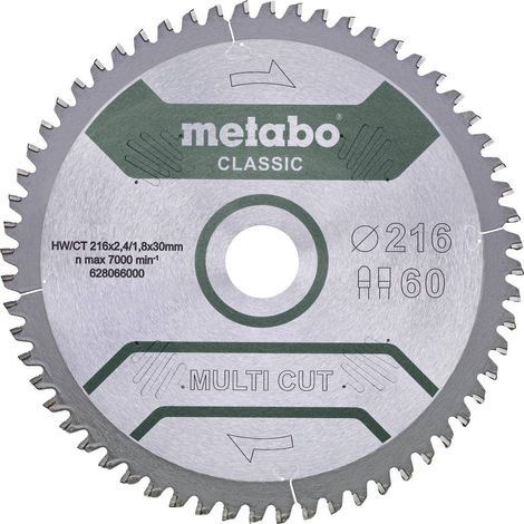 Metabo Multi Cut Classic lama da sega argento 254 mm