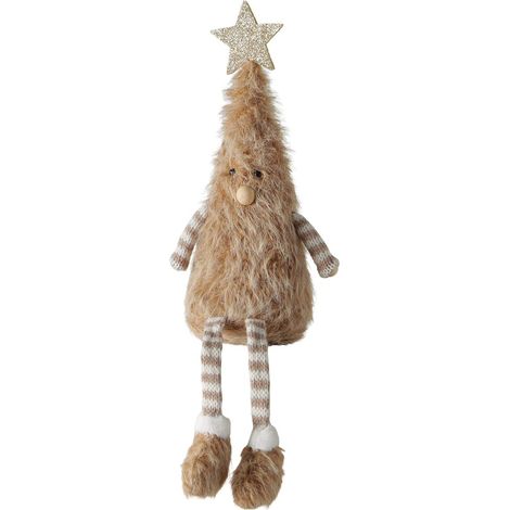 Kantenhocker Tannenbaum braun Ø 9,5 cm H: 27 cm