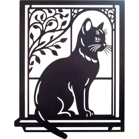 Dekorative Katzen-Wanddekoration, originelles Metalldesign, ideal für die Wohnungseinrichtung, Geschenk für Katzenliebhaber