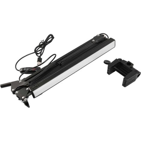 Schreibtischlampe Augenpflegende Tischlampe, dimmbare Bürolampe mit langem Arm, USB-Aufladung, 3 Beleuchtungsmodi, 10 Bri (1/5)