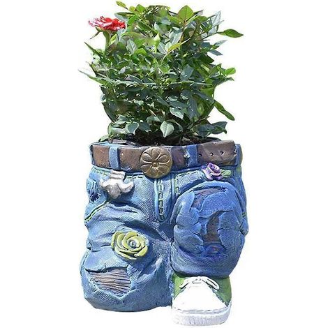 Joli pot décoratif pour plantes d'intérieur et d'extérieur, petit pot pour succulentes, pot en résine pour cactus, B (1/4)