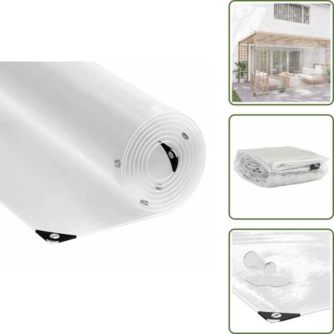 Bâche transparente avec œillets 6x8 m PVC - Bâche Transparente - Bâches Transparentes - Bâche Claire - Bâche Transparente Robuste (1/5)