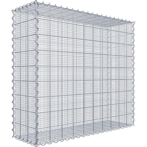 Gabiondeco - Gabion à mailles très fines pour gravillon 100 cm x 90 cm x 30 cm (L x H x P). maille 10 x 10 cm. spirale - Made in Germany (1/3)