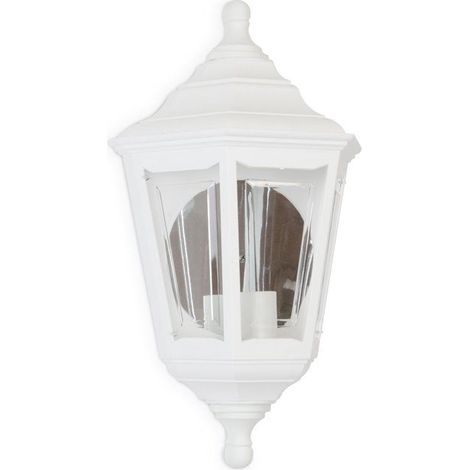 Wandleuchte Klassisch Clic-Clac 6 Apply Halb Ip44 E27 42w Weiß