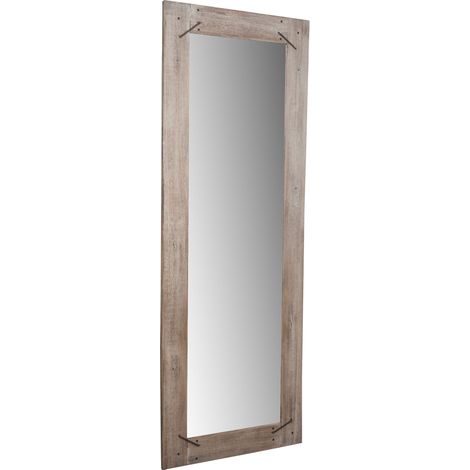 RUSTICO solid wood made Hanging Wall Mirror (1/5)