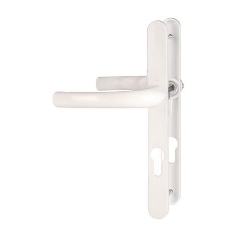 Hoppe Et Cie – Poignée de fenêtre blanche – Entraxe 195 mm – Épaisseur de porte 58 à 62 mm – Béquille double pour portes-fenêtres
