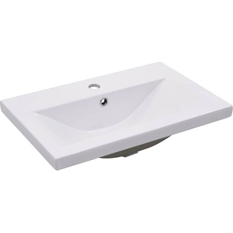 Lavabo encastré 61 x 39,5 x 18,5 cm Céramique Blanc (1/5)