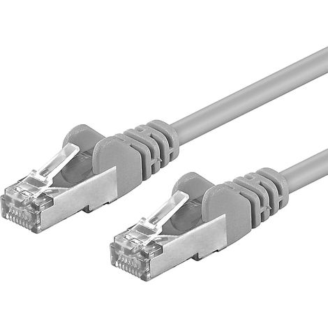 Câble Patch, CAT6a, 10Gbit/s, S/FTP, PIMF, Ethernet, LAN, Rapide, Flexible et Durable, RJ45, AWG 26/7, Câble en Cuivre 100% CU, Gris, 20m (1/5)