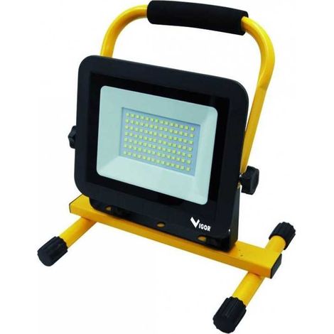 Proyector LED Vigor Worky-50 Soporte Cable + Enchufe 50W-3750Lm